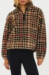 Beach Riot Leona Fleece Half Zip Sweatshirt In Multi