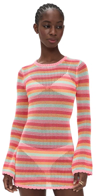 Beach Riot Libbi Dress Guava Jelly Crochet