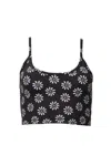 Beach Riot Libby Top In Daisy In Black