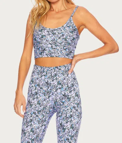 Beach Riot Libby Top In Ditsy Lilac In Blue