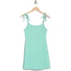 Beach Riot Liberty Tie Strap Minidress In Jade Sky