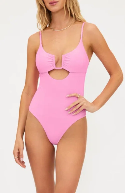 Beach Riot Lindy Cutout One-piece Swimsuit In Pink