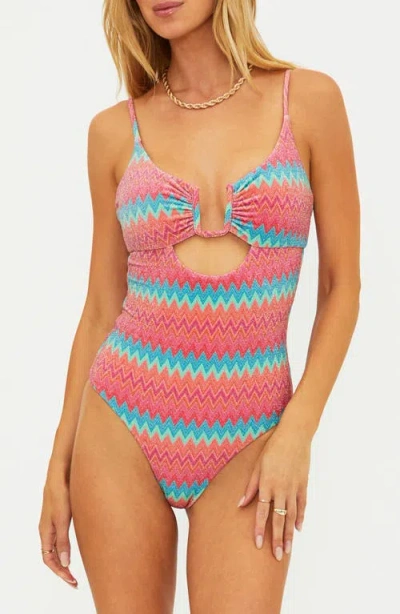 Beach Riot Lindy Cutout One-piece Swimsuit In Multi