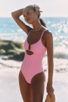 Beach Riot Lindy Cutout One-piece Swimsuit In Pink