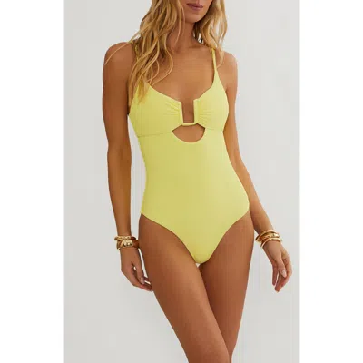 Beach Riot Lindy One-piece Swimsuit In Yellow