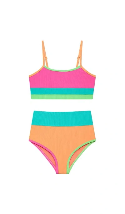 Beach Riot Little Eva & Emmy Swim Set In Multi
