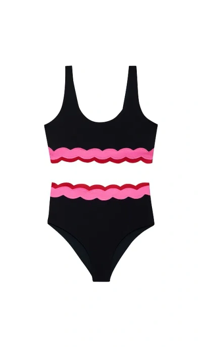 Beach Riot Little Marin And Harriet Set In Black