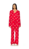 Beach Riot Livy & Connie Pajama Set In Red