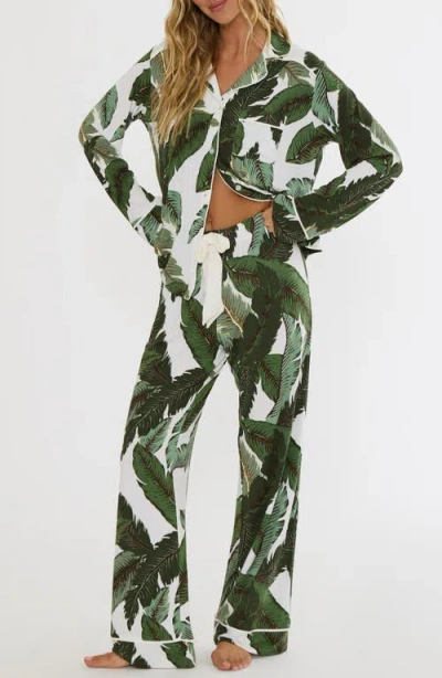 Beach Riot Livy & Connie Pajamas In Green