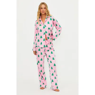 Beach Riot Livy & Connie Pajamas In Pink