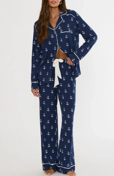 Beach Riot Livy & Connie Pajamas In Blue