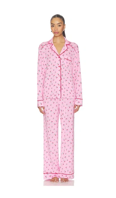 Beach Riot Livy Top & Connie Pant Set In Burgundy