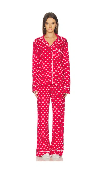 Beach Riot Livy Top & Connie Pant Set In Red