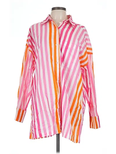 Pre-owned Beach Riot Long Sleeve Blouse In Pink