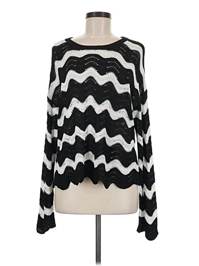Beach Riot Long Sleeve Top Black Boatneck Tops
