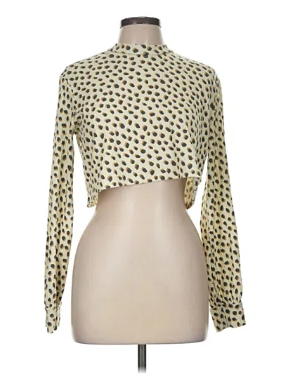 Pre-owned Beach Riot Long Sleeve Turtleneck In Gold