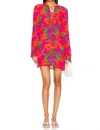 Beach Riot Luana Kaftan Dress In Hibiscus In Pink