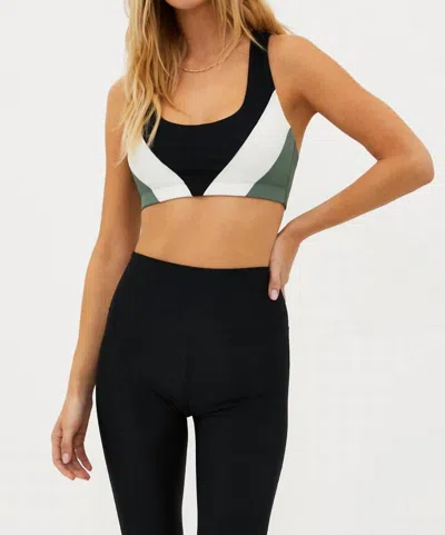 Beach Riot Lucia Top In Queen Palm Colorblock In Black Green Multi