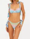 Beach Riot Lucy Bikini Bottom In Sunset Chevron In Blue