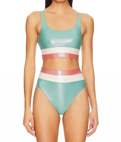 Beach Riot Mackenzie Bikini Top In Crystal Sea Sparkle In Multi