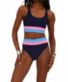 Beach Riot Mackenzie Bikini Top In Paradise Harbor Colorblock In Multi
