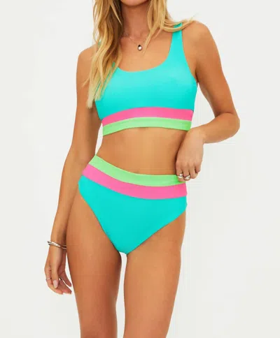 Beach Riot Mackenzie Bikini Top In Strawberry Ice Colorblock In Multi