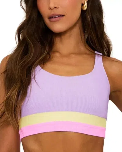 BEACH RIOT MACKENZIE BIKINI TOP WOMEN'S PURPLE COLORBLOCK SWIMWEAR KFC131
