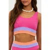 Beach Riot Mackenzie Bikini Top In Coral Bay Colorblock