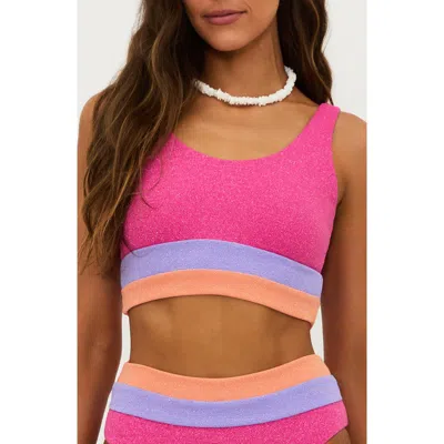 BEACH RIOT BEACH RIOT MACKENZIE COLORBLOCK BIKINI TOP