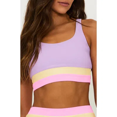 BEACH RIOT BEACH RIOT MACKENZIE COLORBLOCK BIKINI TOP