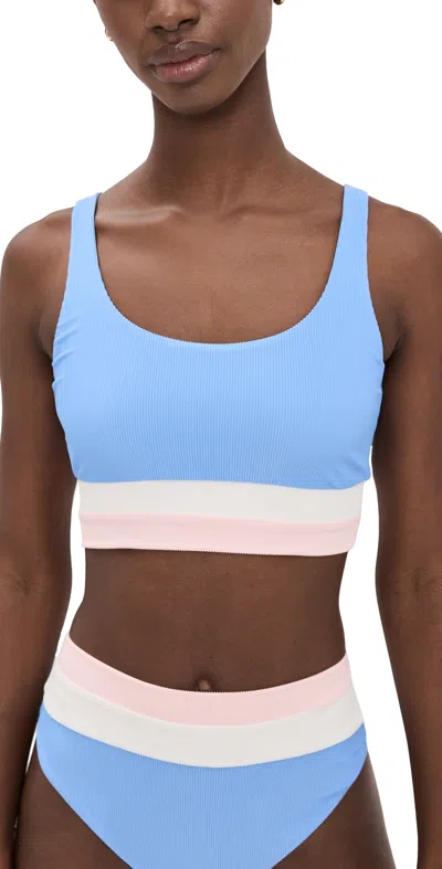 Beach Riot Mackenzie Top Alps Colorblock In Blue