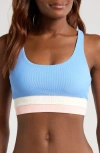 Beach Riot Mackenzie Top In Alps Color Block In Blue