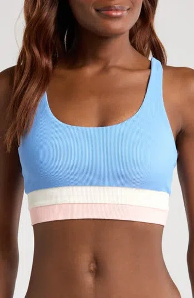 BEACH RIOT BEACH RIOT MACKENZINE COLORBLOCK BIKINI TOP
