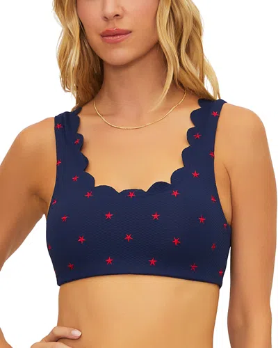 Beach Riot Madison Bikini Top In Blue