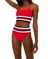 Beach Riot Mae Bikini Top In America Color Block In Multi