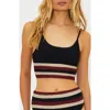 Beach Riot Mae Colorblock Bikini Top In Black