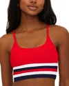 Beach Riot Mae Swim Top In American Colorblock