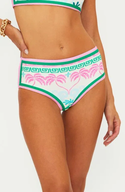 Beach Riot Marcella Bikini Bottoms In Tropical Palm