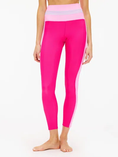 Beach Riot Mariella Ribbed High Rise Leggings In Pink