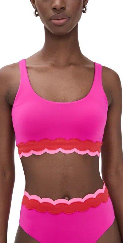 Beach Riot Marin Bikini Top Pink Wave