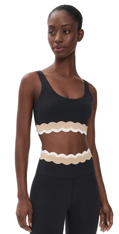 Beach Riot Marin Top Mystic Colorblock In Black