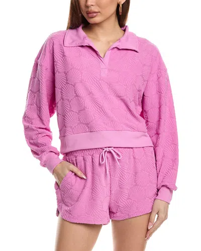 Beach Riot Martina Polo Pullover In Purple