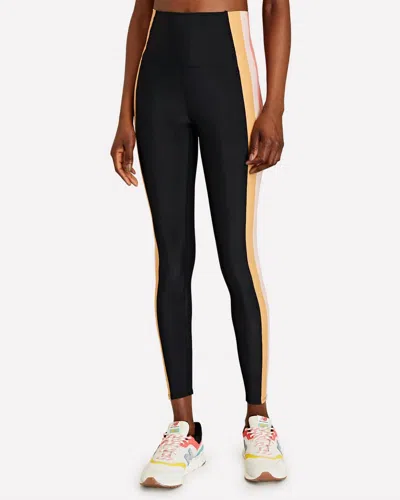 Beach Riot Megan Legging In Coral Stripe In Black
