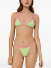 Beach Riot Mika Metallic-effect Bikini Top In Multi