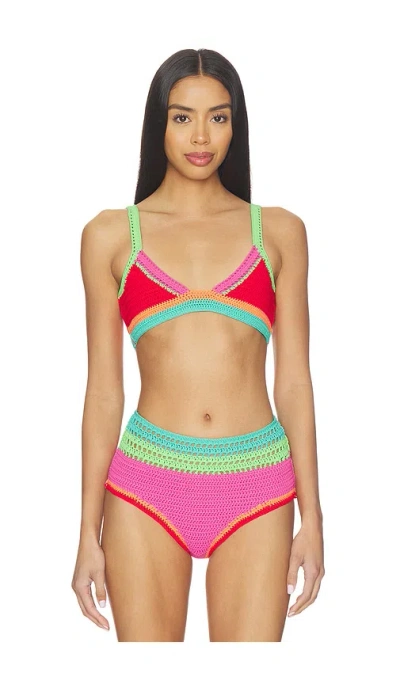 Beach Riot Milana Sports Bikini Top In Multi
