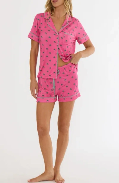Beach Riot Milena Pajama Set In Pink