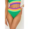 Beach Riot Millie Colorblock High Waist Bikini Bottoms In Technicolor Colorblock