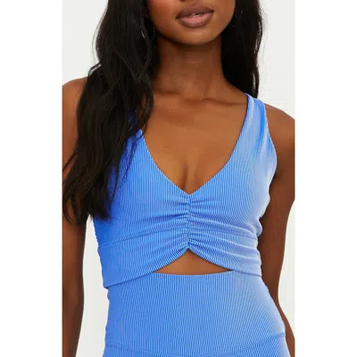 Beach Riot Mindy Sports Bra In Blue