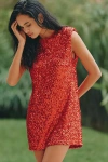 Beach Riot Mirabel Sequin Mini Dress In Red