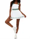 Beach Riot Miriam Tennis Mini Dress In Racquet White In Multi